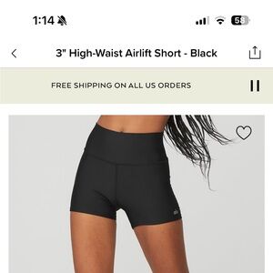 Alo Airlift Highwaisted Shorts 3”